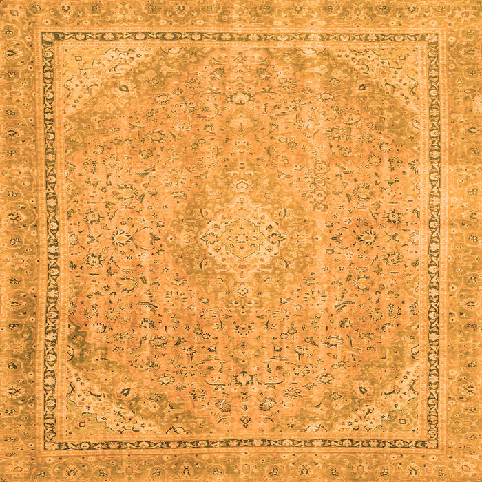 Square Abstract Orange Modern Rug, abs2804org