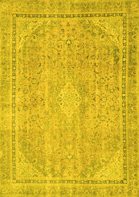 Abstract Yellow Modern Rug, abs2804yw