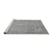 Sideview of Machine Washable Abstract Gray Modern Rug, wshabs2804gry