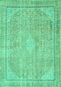 Abstract Turquoise Modern Rug, abs2804turq