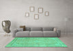 Machine Washable Abstract Turquoise Modern Area Rugs in a Living Room,, wshabs2804turq