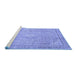 Sideview of Machine Washable Abstract Blue Modern Rug, wshabs2804blu