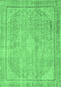 Abstract Emerald Green Modern Rug, abs2804emgrn