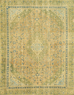 Abstract Golden Brown Yellow Modern Rug, abs2804