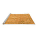 Sideview of Machine Washable Abstract Orange Modern Area Rugs, wshabs2804org