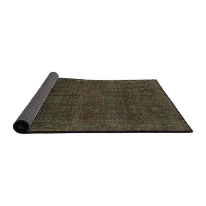 Sideview of Abstract Chocolate Brown Modern Rug, abs2805