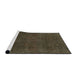 Sideview of Machine Washable Abstract Milk Chocolate Brown Rug, wshabs2805