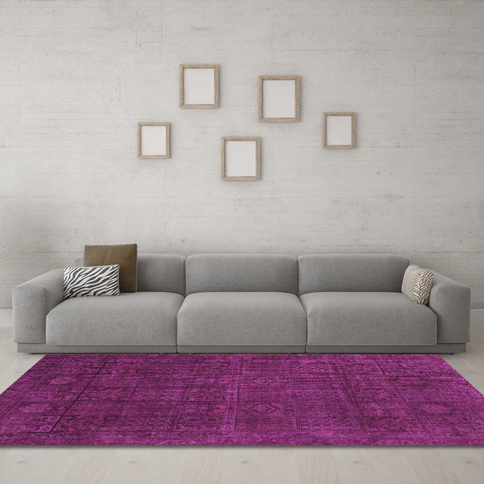 Machine Washable Abstract Pink Modern Rug in a Living Room, wshabs2805pnk