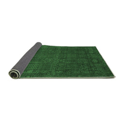 Sideview of Abstract Emerald Green Modern Rug, abs2805emgrn