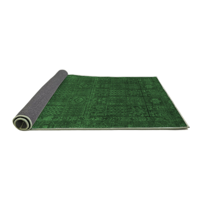 Sideview of Abstract Emerald Green Modern Rug, abs2805emgrn