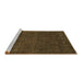 Sideview of Machine Washable Abstract Brown Modern Rug, wshabs2805brn