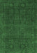 Machine Washable Abstract Emerald Green Modern Area Rugs, wshabs2805emgrn