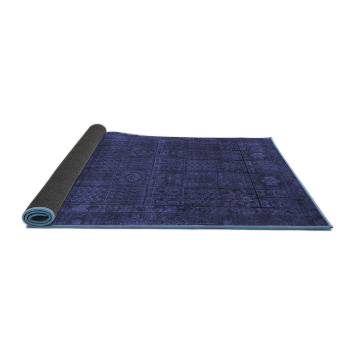 Sideview of Abstract Blue Modern Rug, abs2805blu