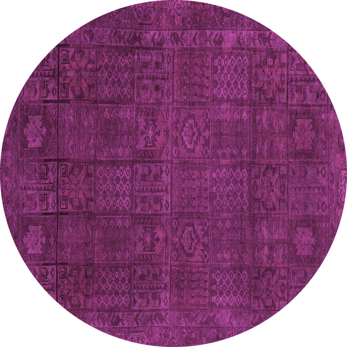 Round Abstract Pink Modern Rug, abs2805pnk