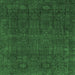 Square Abstract Emerald Green Modern Rug, abs2805emgrn