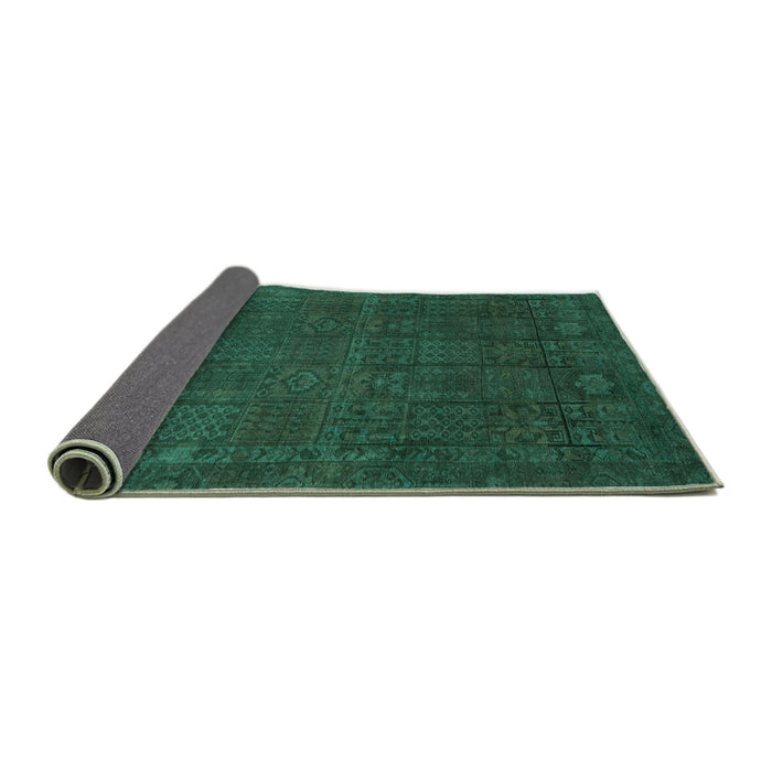 Sideview of Abstract Turquoise Modern Rug, abs2805turq