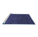 Sideview of Machine Washable Abstract Blue Modern Rug, wshabs2805blu