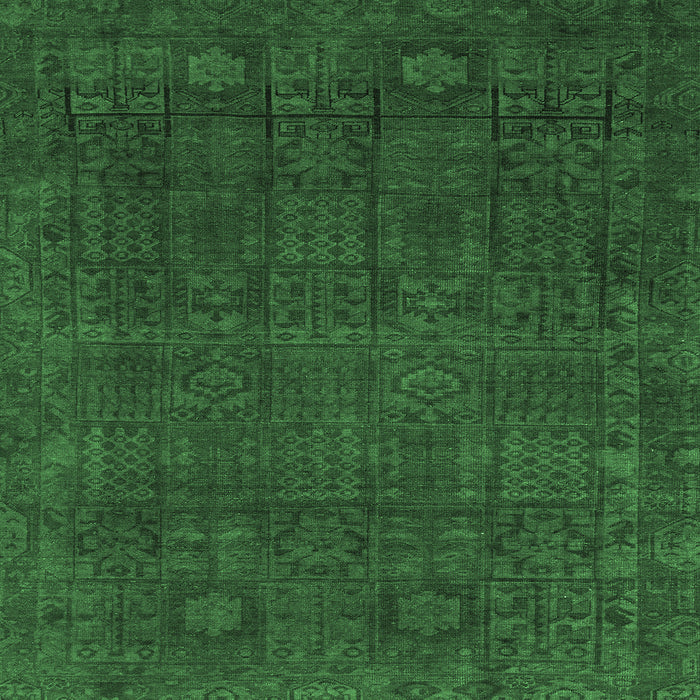 Square Machine Washable Abstract Emerald Green Modern Area Rugs, wshabs2805emgrn