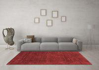 Machine Washable Abstract Red Modern Rug, wshabs2805red