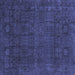 Square Abstract Blue Modern Rug, abs2805blu