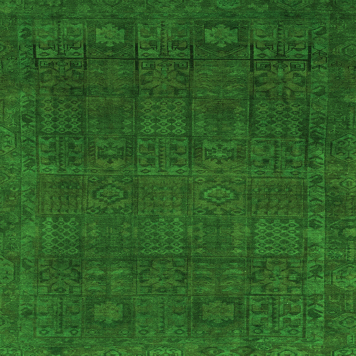 Square Abstract Green Modern Rug, abs2805grn