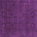 Square Machine Washable Abstract Purple Modern Area Rugs, wshabs2805pur