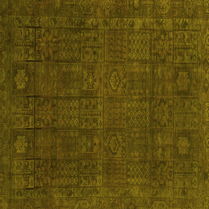 Square Abstract Yellow Modern Rug, abs2805yw