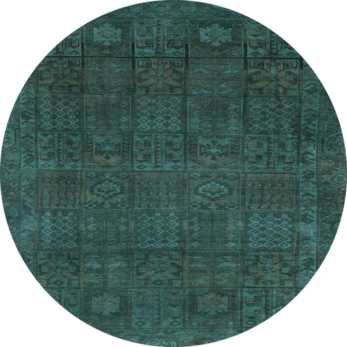 Round Abstract Light Blue Modern Rug, abs2805lblu