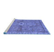 Sideview of Machine Washable Abstract Blue Modern Rug, wshabs2806blu