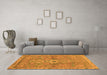 Machine Washable Abstract Orange Modern Area Rugs in a Living Room, wshabs2806org