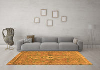 Machine Washable Abstract Orange Modern Rug, wshabs2806org