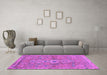 Machine Washable Abstract Purple Modern Area Rugs in a Living Room, wshabs2806pur