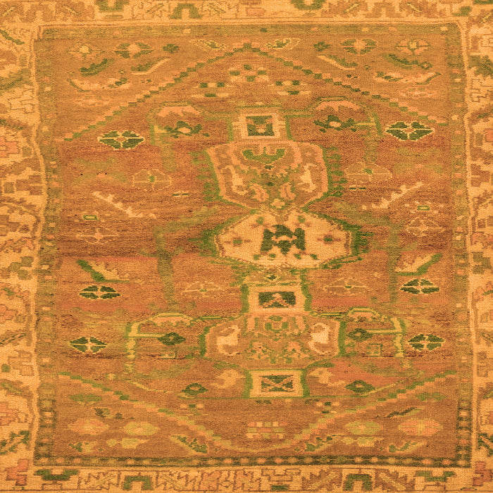 Square Machine Washable Abstract Orange Modern Area Rugs, wshabs2806org