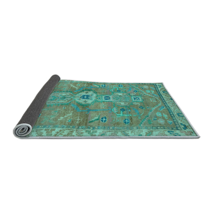 Sideview of Abstract Light Blue Modern Rug, abs2806lblu