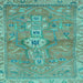 Square Abstract Light Blue Modern Rug, abs2806lblu