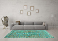 Machine Washable Abstract Light Blue Modern Rug, wshabs2806lblu