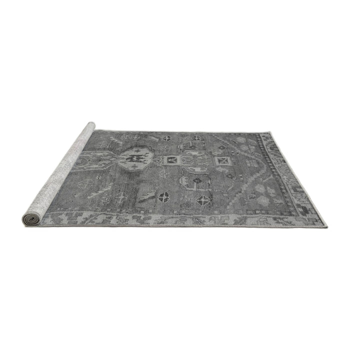Sideview of Machine Washable Abstract Gray Modern Rug, wshabs2806gry