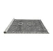 Sideview of Machine Washable Abstract Gray Modern Rug, wshabs2806gry