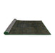 Sideview of Abstract Army Green Modern Rug, abs2807