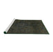 Sideview of Machine Washable Abstract Army Green Rug, wshabs2807