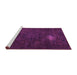 Sideview of Machine Washable Abstract Pink Modern Rug, wshabs2807pnk