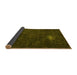 Sideview of Abstract Yellow Modern Rug, abs2807yw