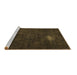 Sideview of Machine Washable Abstract Brown Modern Rug, wshabs2807brn