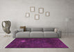 Machine Washable Abstract Pink Modern Rug in a Living Room, wshabs2807pnk