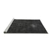 Sideview of Machine Washable Abstract Gray Modern Rug, wshabs2807gry