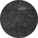 Round Machine Washable Abstract Gray Modern Rug, wshabs2807gry