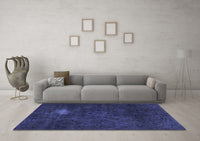 Machine Washable Abstract Blue Modern Rug, wshabs2807blu