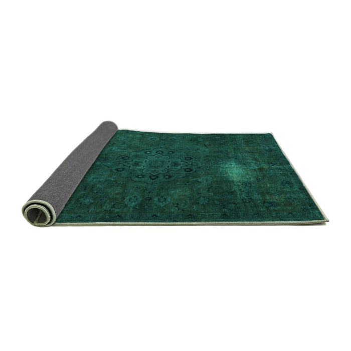 Sideview of Abstract Turquoise Modern Rug, abs2807turq