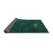 Sideview of Abstract Turquoise Modern Rug, abs2807turq