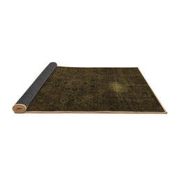 Sideview of Abstract Brown Modern Rug, abs2807brn